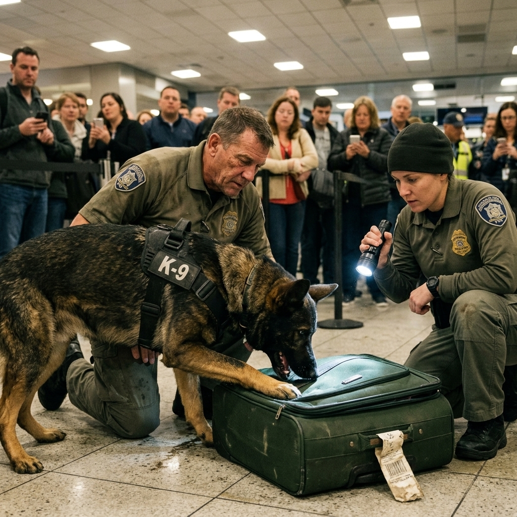 WHOLE STORY: The moment Sergeant Ryan’s K-9 Titan clawed at a stranger’s suitcase at Gate 14, he didn’t just break protocol—he shattered my faith in what I thought I knew about God’s protection.