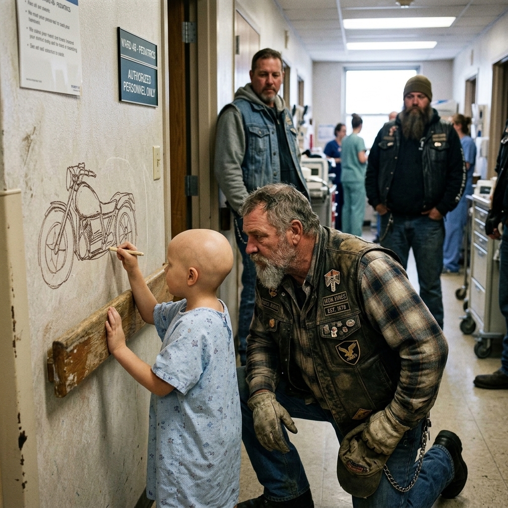 WHOLE STORY:  I watched my seven-year-old son press an orange pencil so hard into the hospital wall that the wax crumbled beneath his fingers