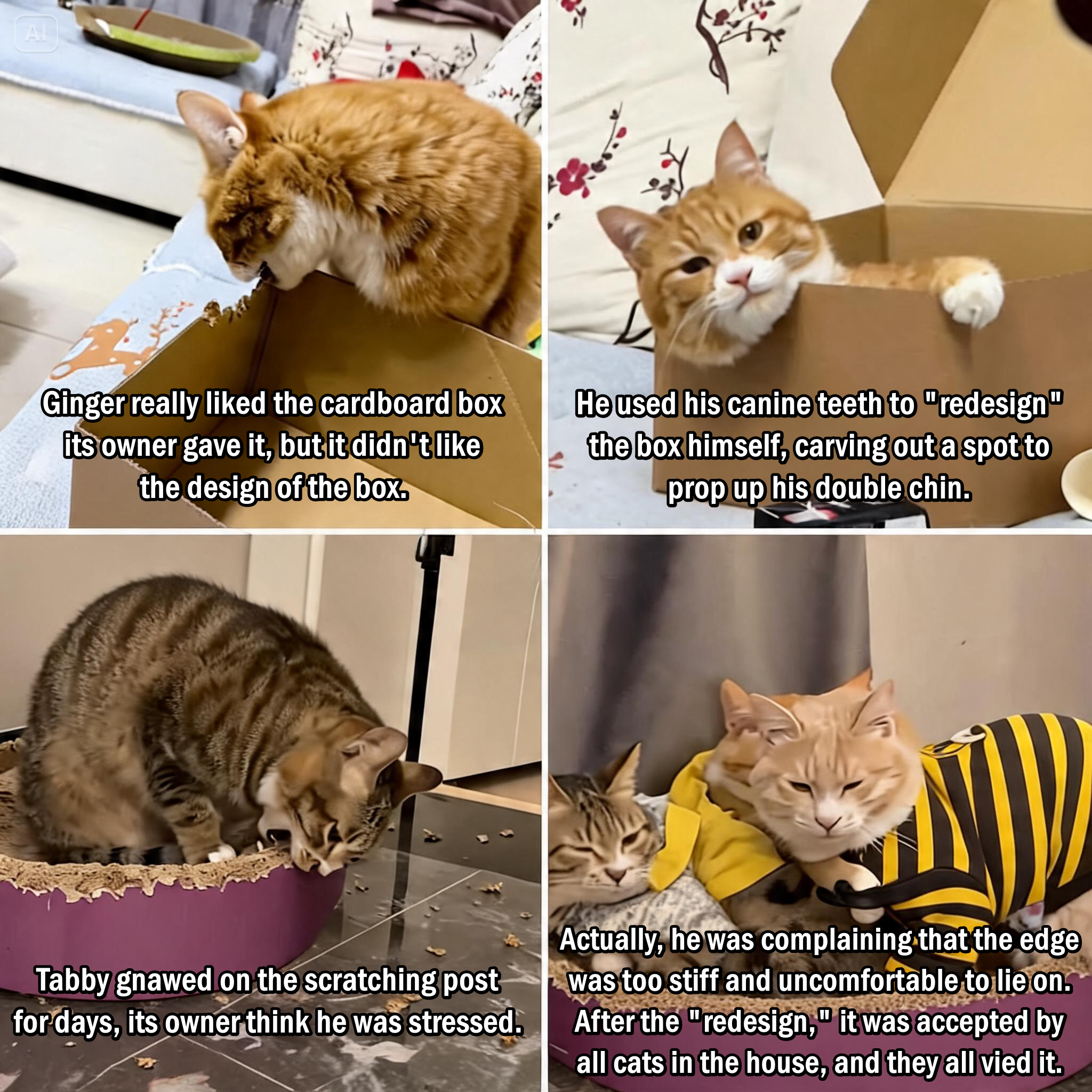 Their cats don’t like the cat bed they bought, gnawing at it until it’s messy before finally using it. But the truth is…