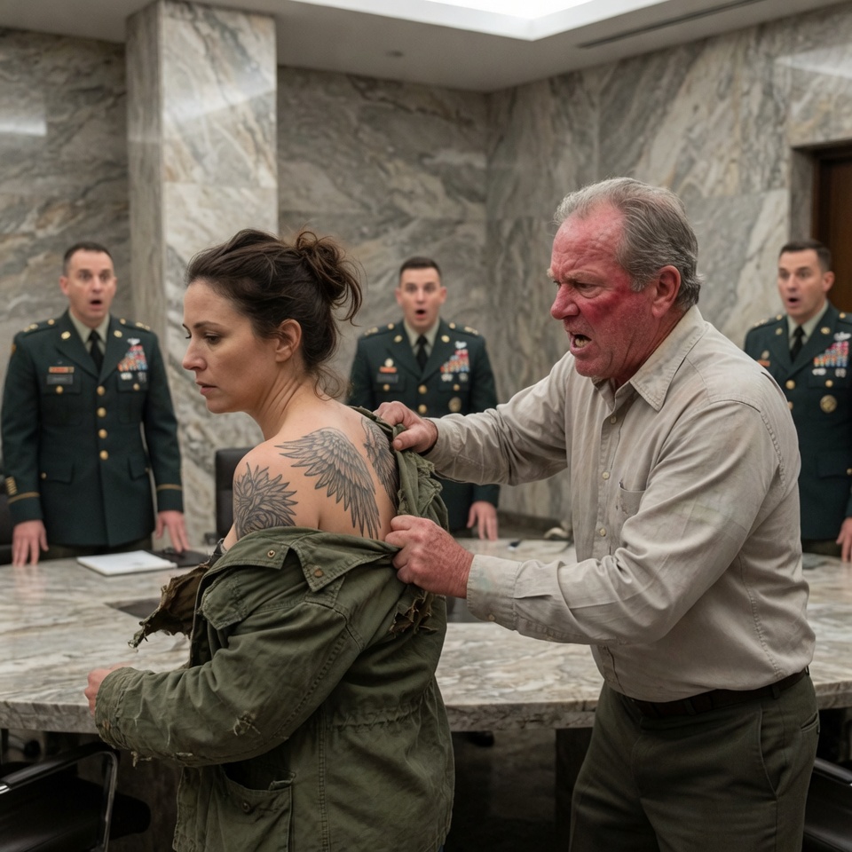 The entire boardroom went dead silent after an Admiral pulled rank — when a corrupt General ripped the coat off his own daughter.