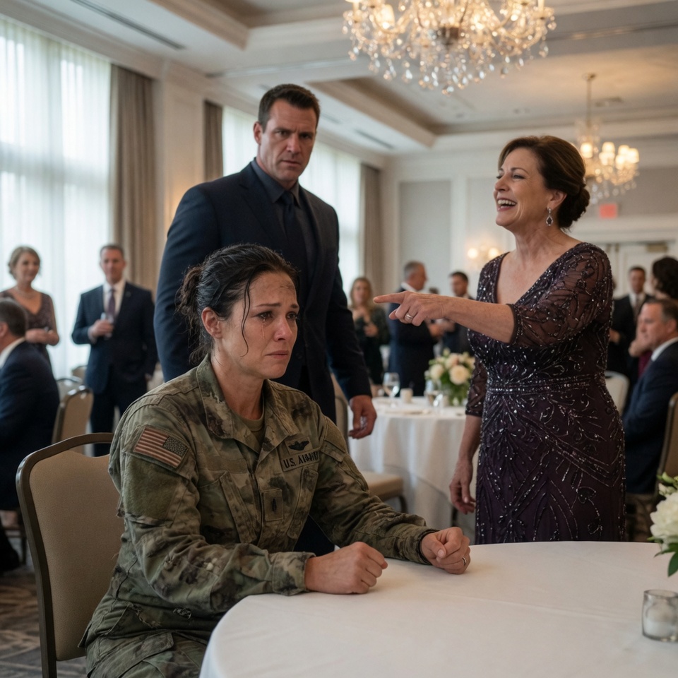 “A Soldier? How Embarrassing” My Mom Laughed Before 212 Guests — Until My Sister’s Fiancé Saluted Me