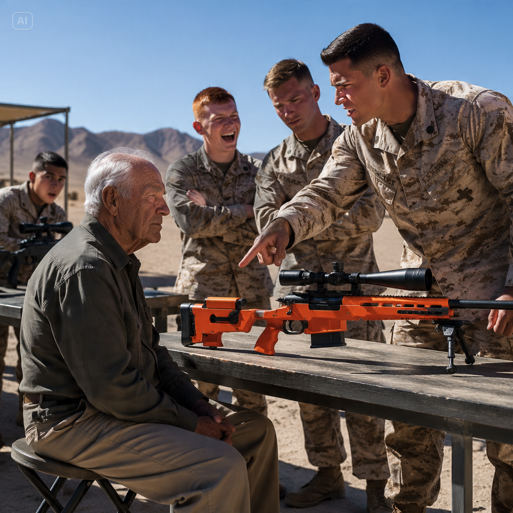 A young Marine called my orange rifle a toy and ordered me off the range. He was reaching for my shoulder when the General arrived and saluted me without a word.