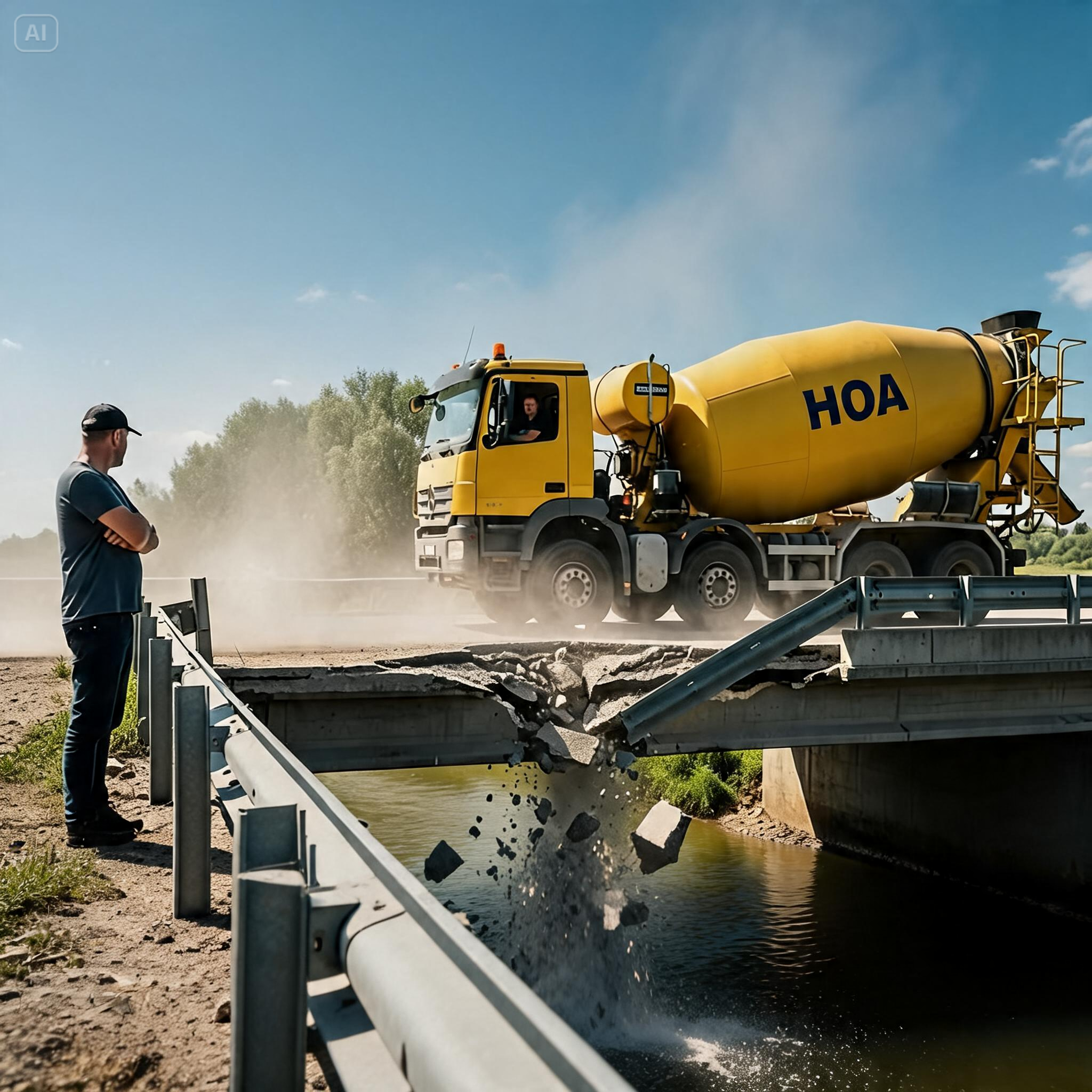 HOA KAREN KEPT DRIVING CEMENT TRUCKS ACROSS MY LITTLE BRIDGE, SO I SET A TRAP THEY NEVER SAW COMING….