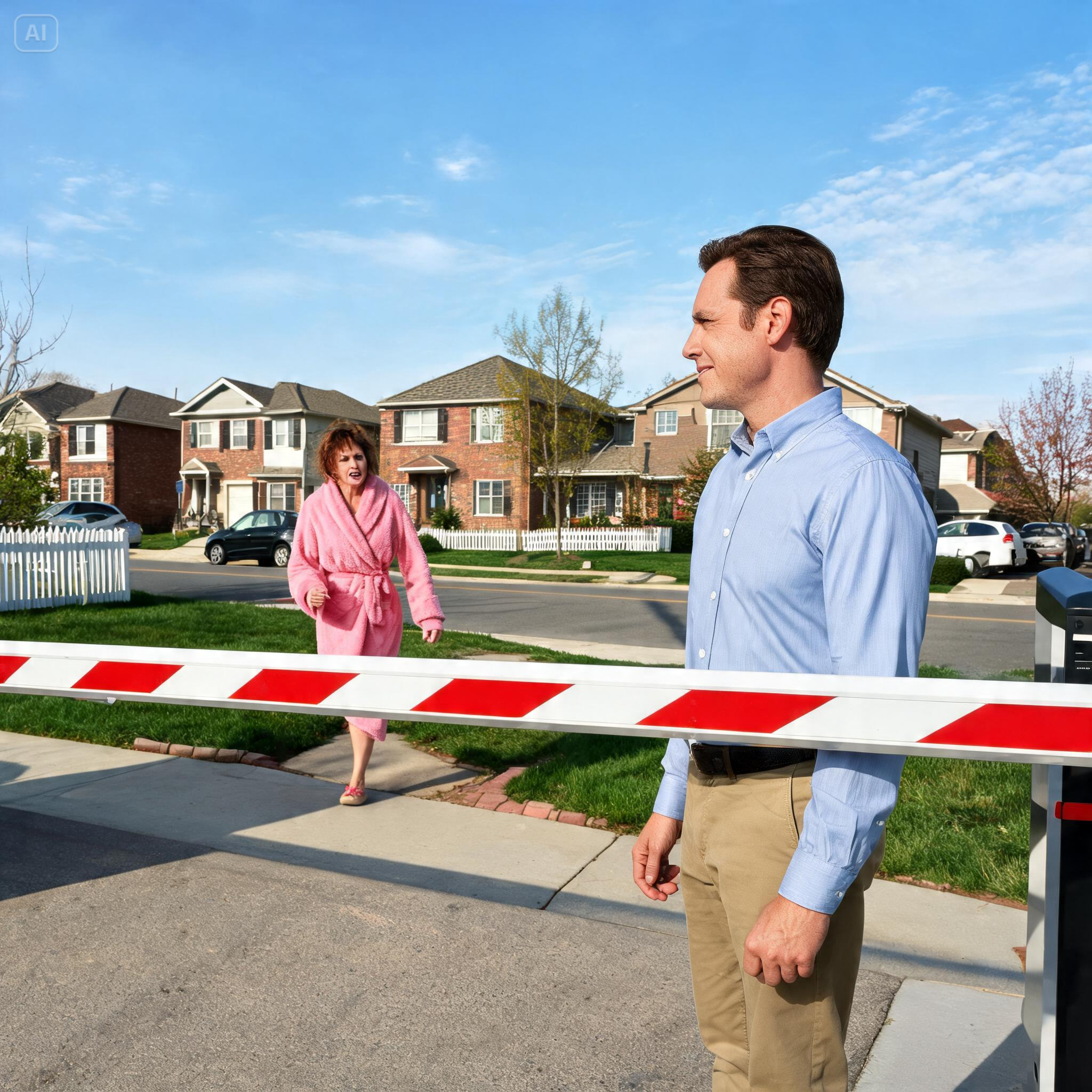 HOA KAREN KEEPS PARKING IN MY DRIVE WAY EVERY DAY, SO I INSTALLED A BOOM BARRIER, JUST FOR HER.