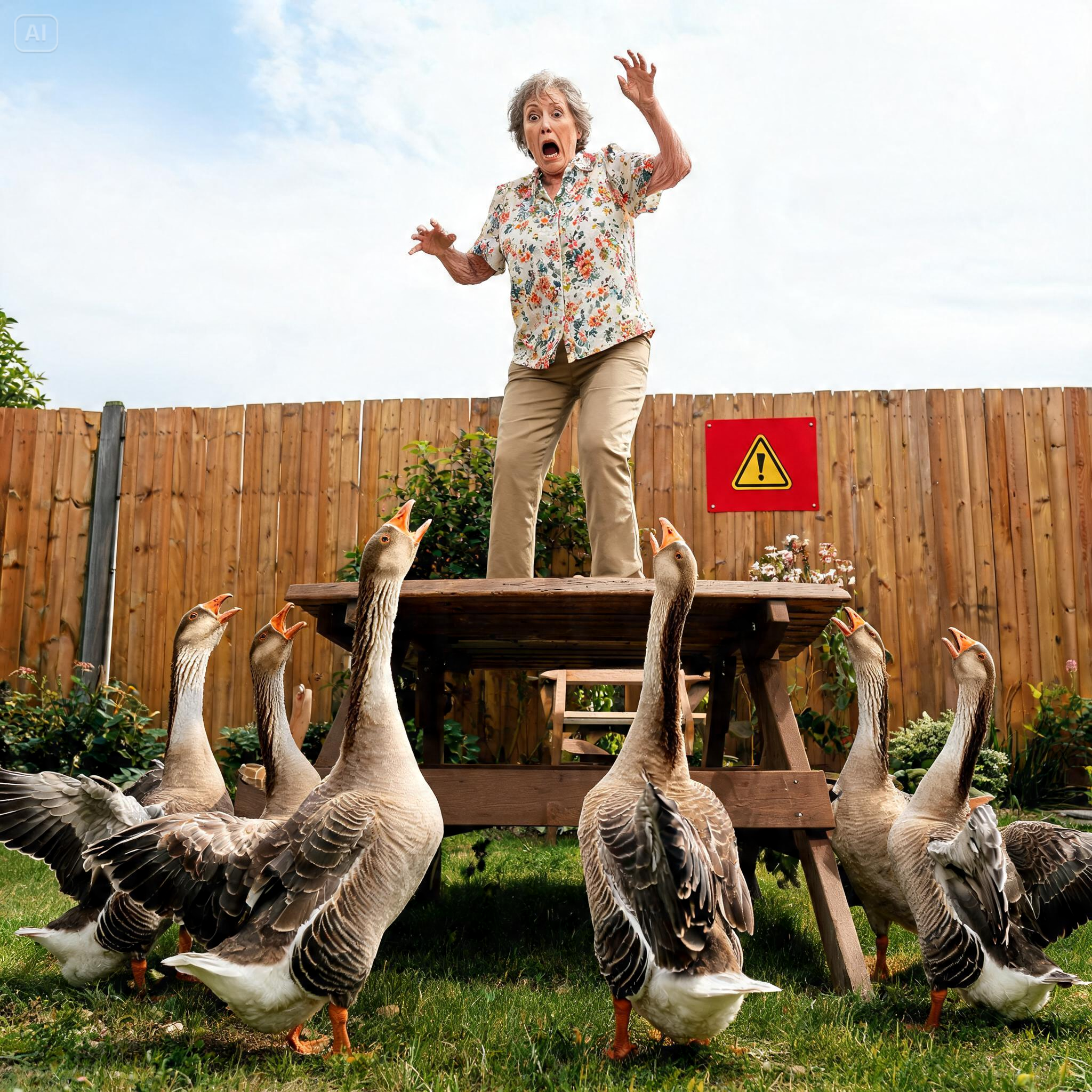 “YOU ARE COMMITTING TREASON AGAINST THIS NEIGHBORHOOD!” SHE SCREAMED BEFORE MY SQUAD OF ATTACK GEESE SENT THE CHICAGO SUBURB’S HOA PRESIDENT PLUNGING INTO THE DEEP END.