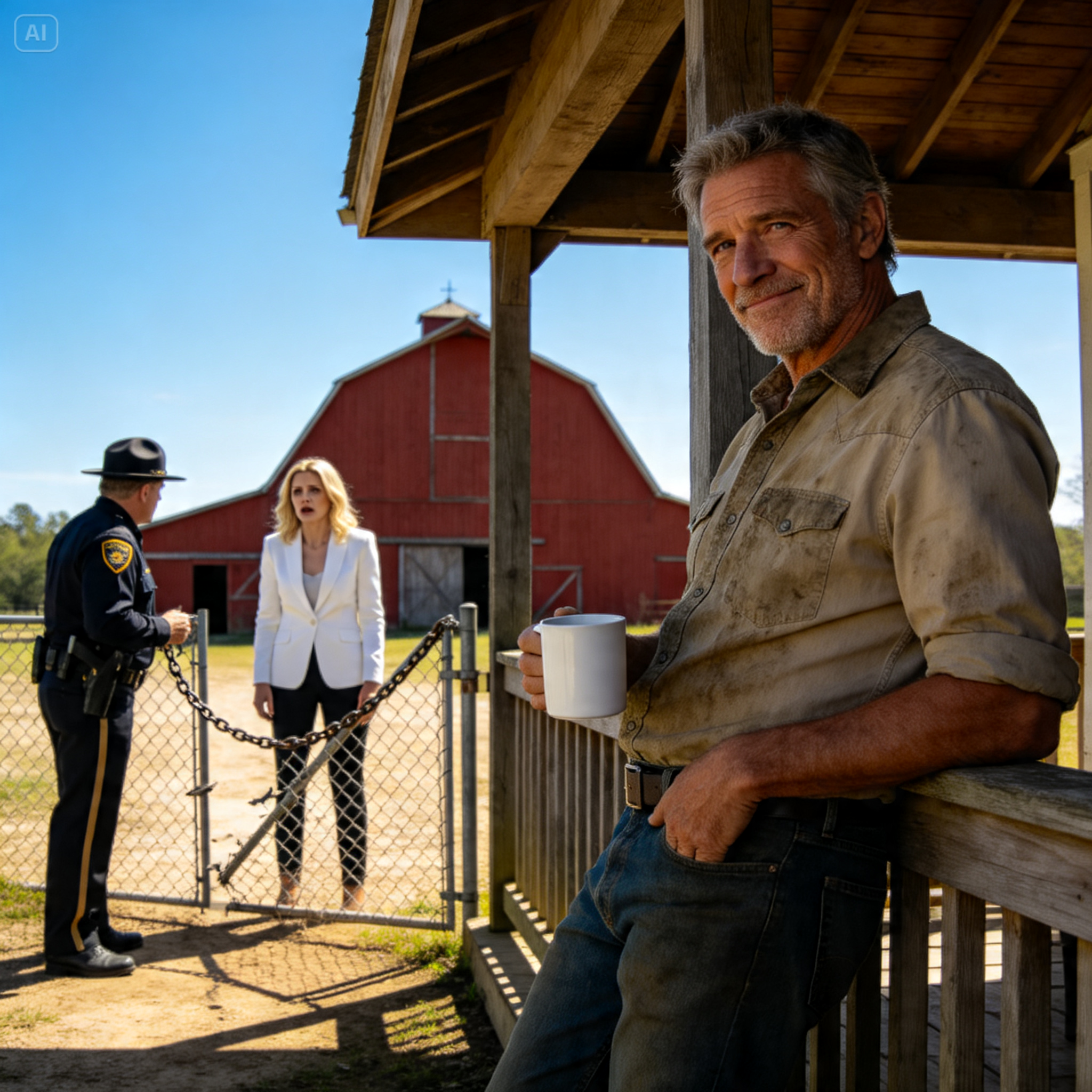 HOA KAREN SENT THE PATROL TEAM TO BREAK INTO MY FARM, BUT NOT KNOWING THE SHERIFF WAS INSIDE…