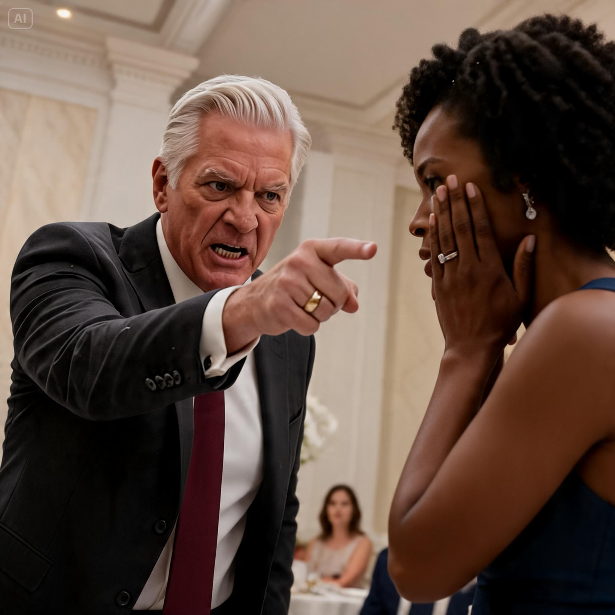 BRIDE’S FATHER SLAPPED A BLACK WOMAN AT THE WEDDING, BUT SHE WAS THE GROOM’S CEO WITHOUT KNOWING THAT…..