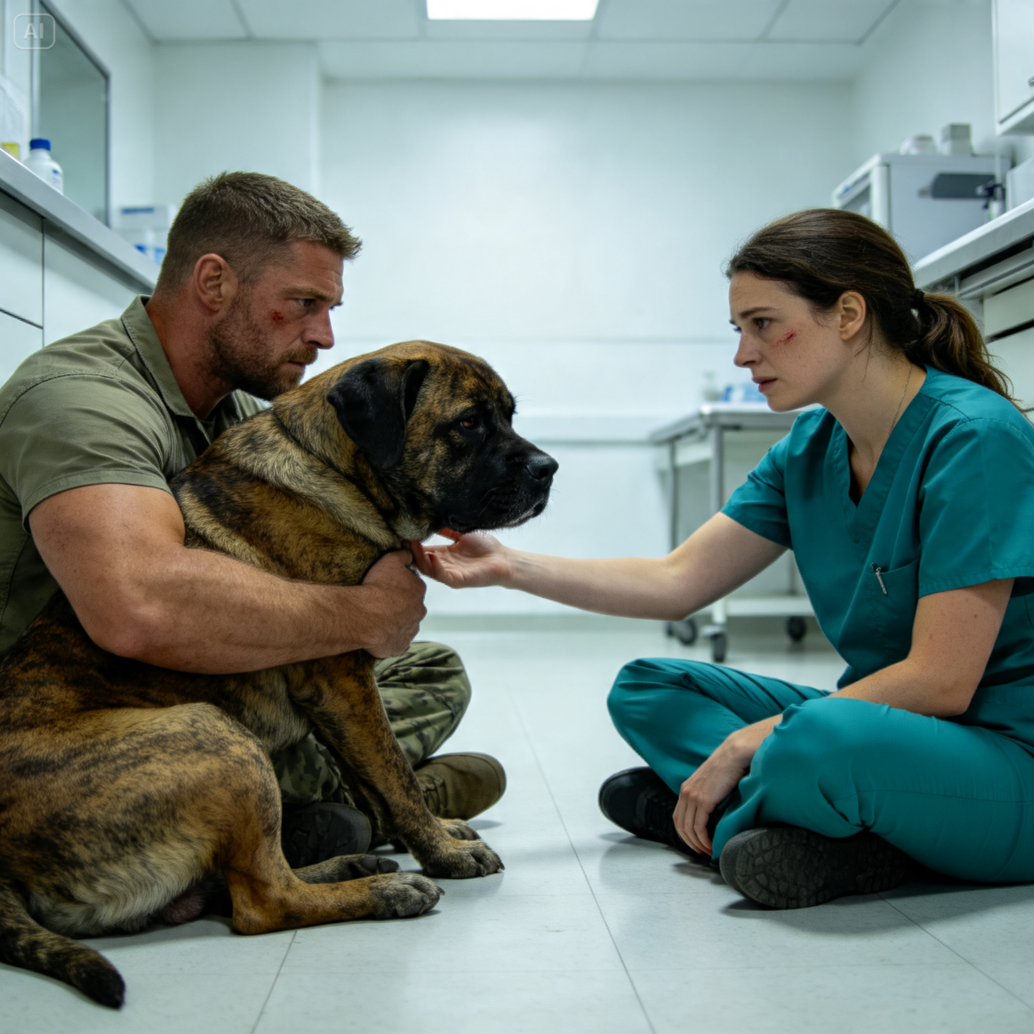 RETIRED SEAL TRUSTED NOBODY AND GUARDED HIS DOG, UNTIL THE NURSE SPOKE ONE WORD THAT…