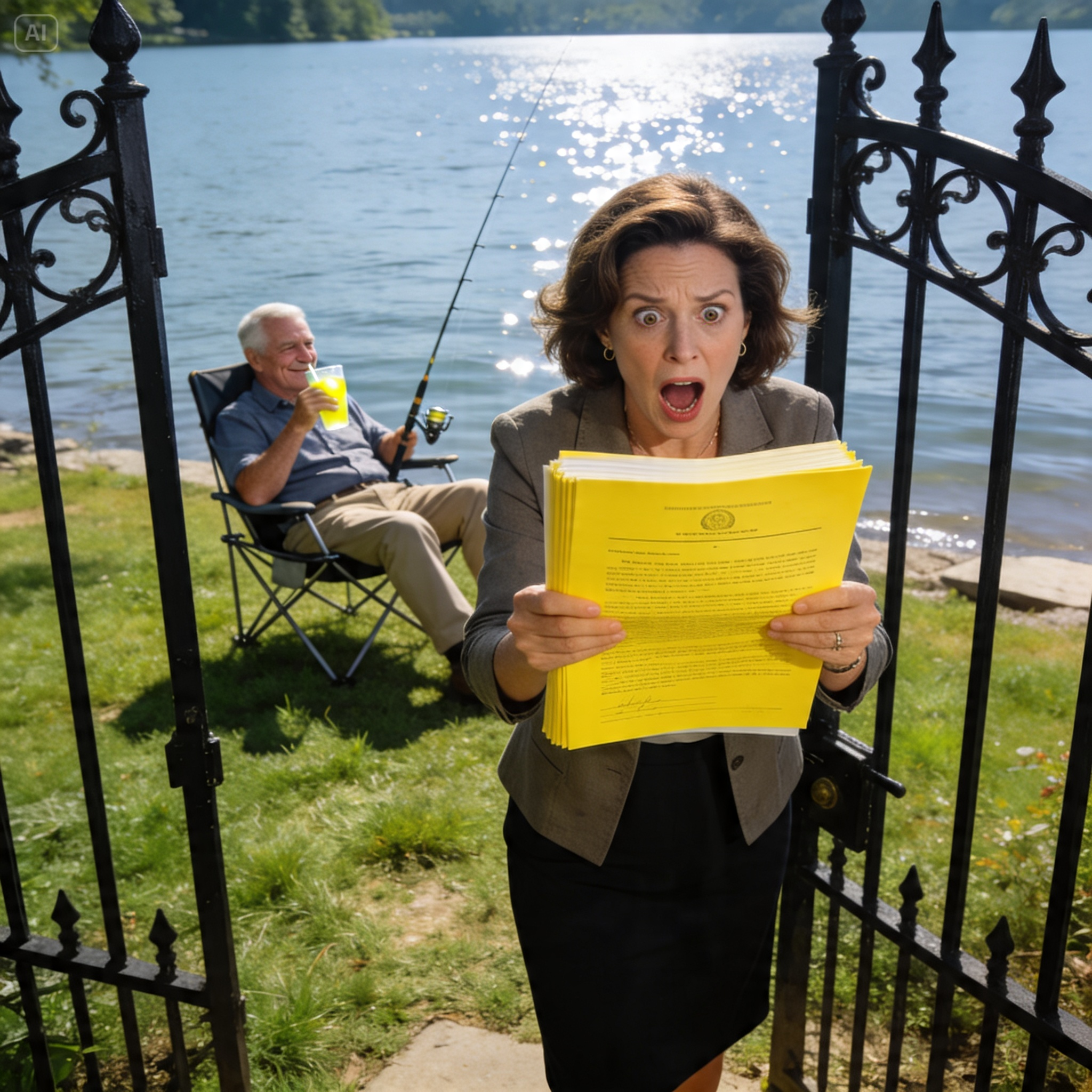 HOA PUT A FENCE AROUND MY LAKE ENTRANCE, SO I BOUGHT THE PROPERTY WITH THE ONLY GATE KEY JUST FOR HER!