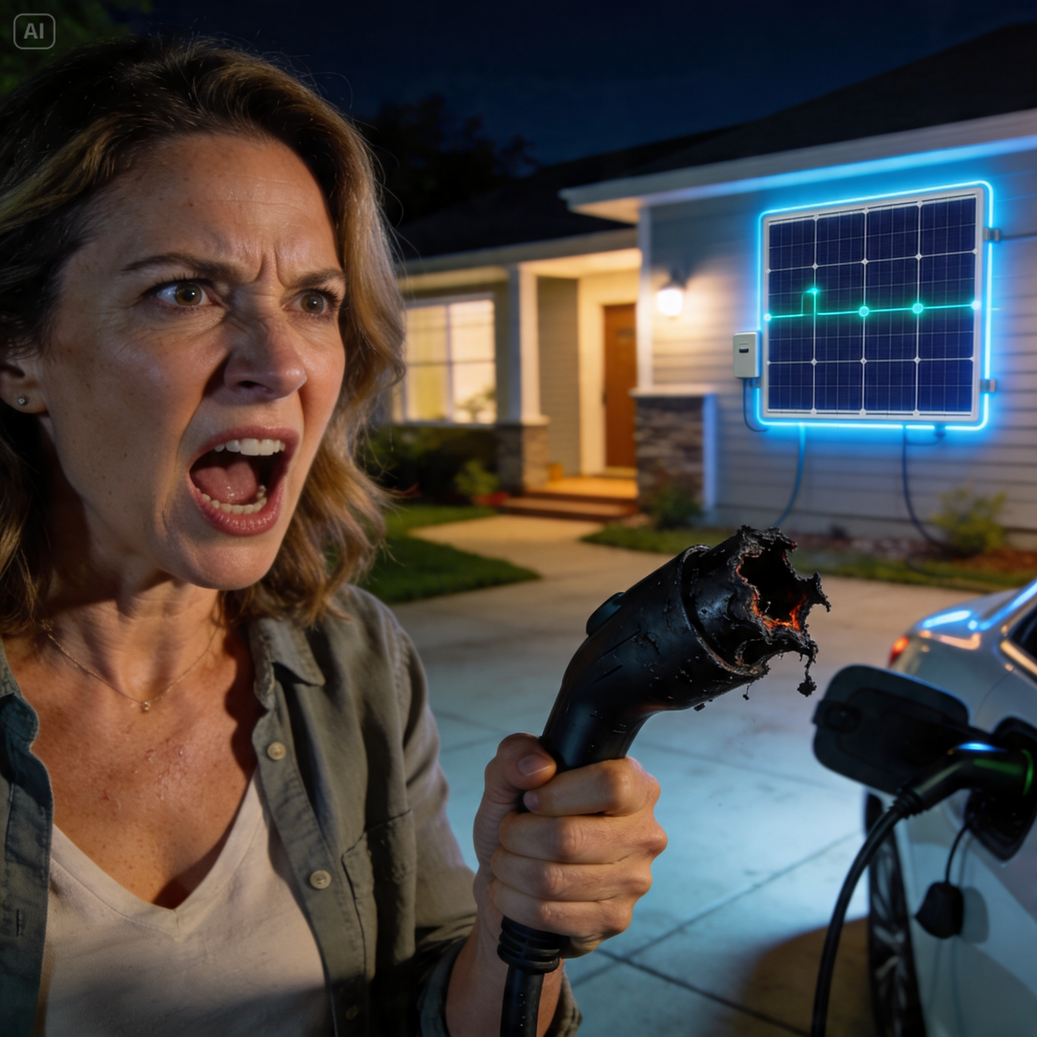 HOA KAREN KEPT PLUGGING TESLA INTO MY SOLAR GRID, FINE, I SET THE VOLTAGE TO MAXIMUM AND WATCHED!