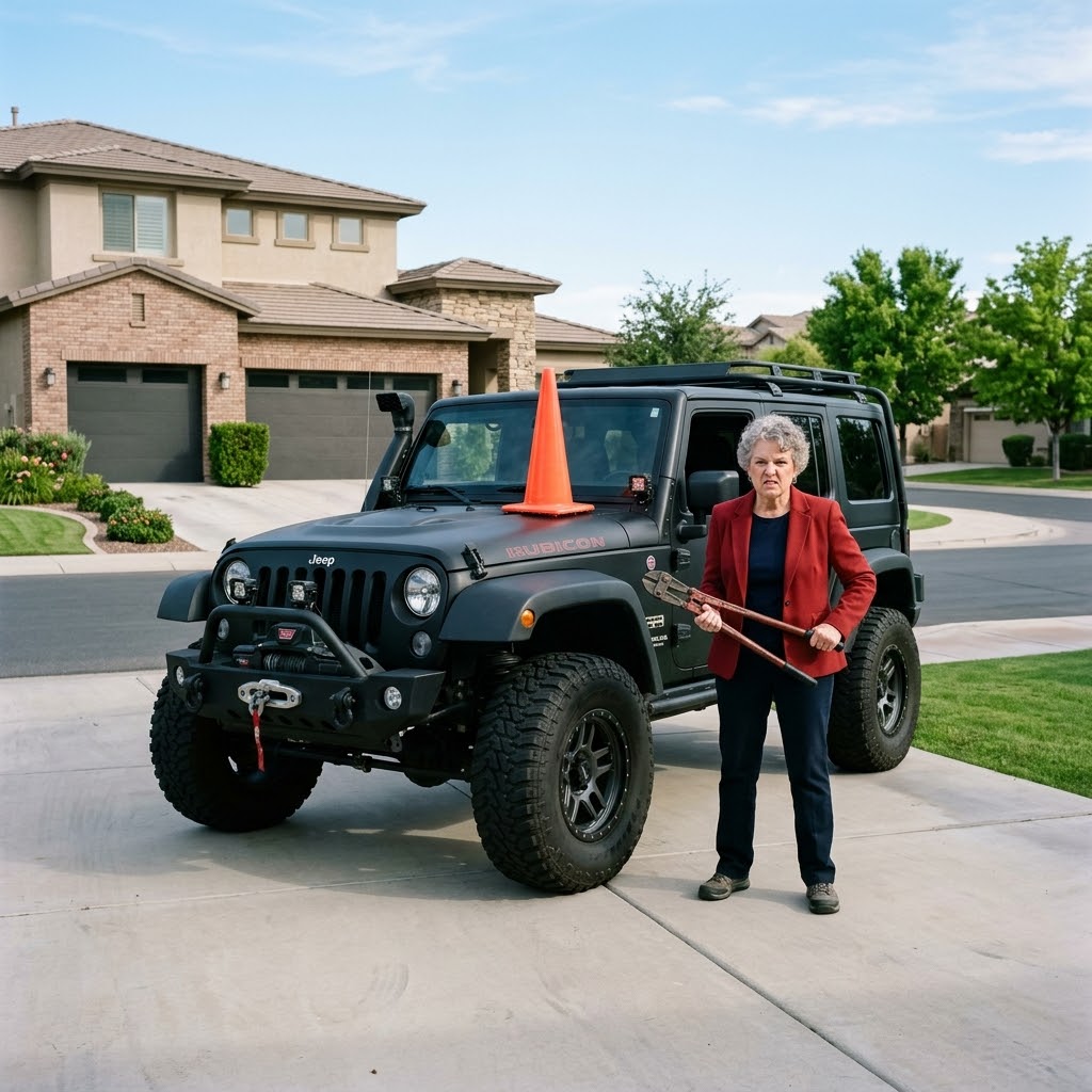 HOA KAREN CUT MY LOCK TO STEAL MY JEEP, BUT SHE DIDN’T KNOW IT WAS PARKED BY A POLICE TASK FORCE!