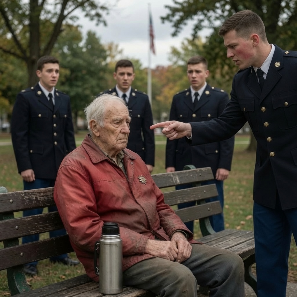 The cadet officer shoved the 87-year-old veteran and mocked his tarnished lapel pin, until a retired Army colonel across the street noticed the emblem and made one urgent call.