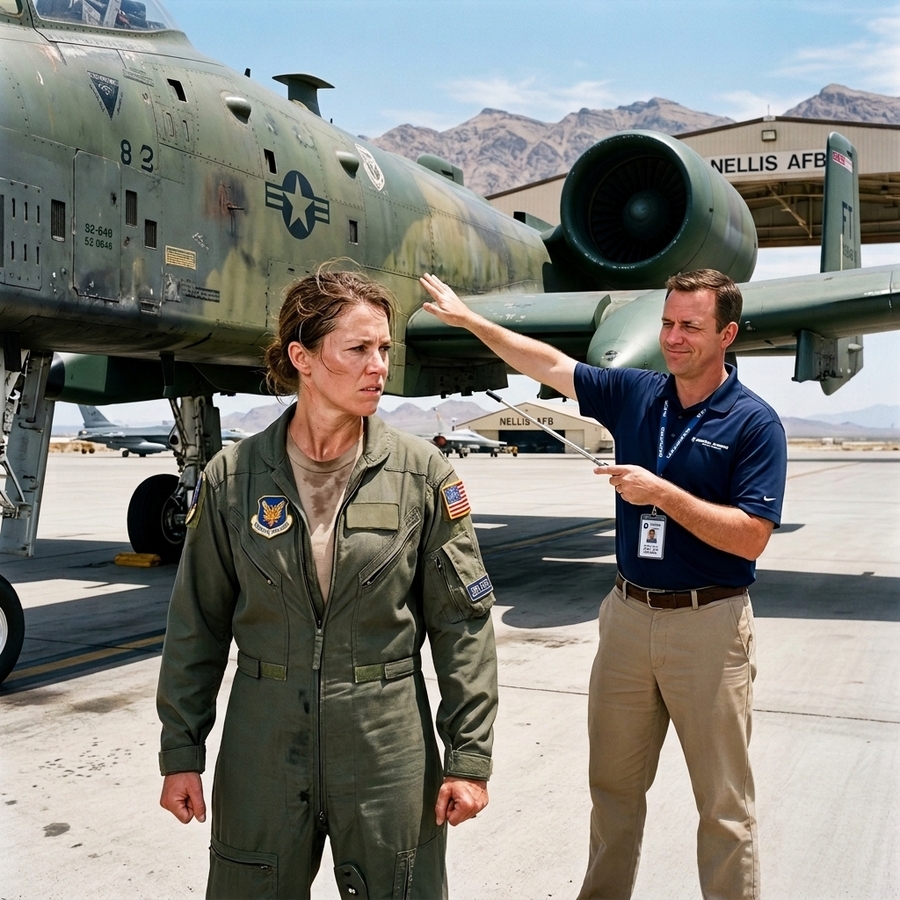 He Called Her “Sweetheart” and Tried to School Female Pilot on Jet Mechanics — Until a Four-Star General Held the Door for Her