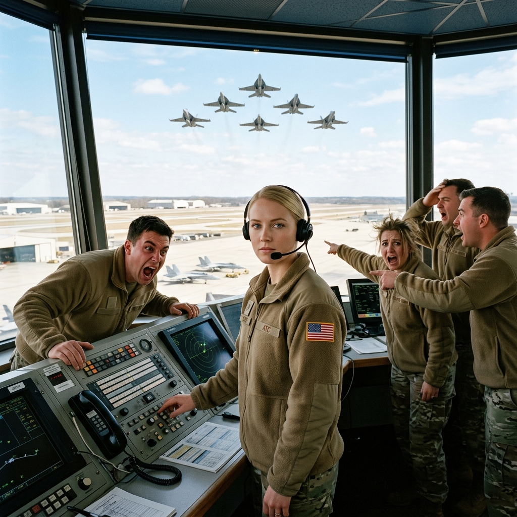 Chief Master Sergeant Ordered the “Visitor” Off His Tower Frequency — But Six F-35s Overhead Would Answer Only to This Woman