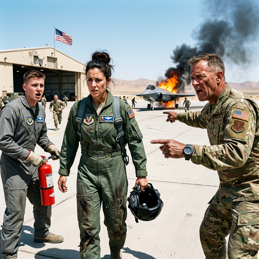 The Commander Said She Wasn’t a Real Pilot — But She Still Walked Toward the Burning Fighter Jet and Saved Them All
