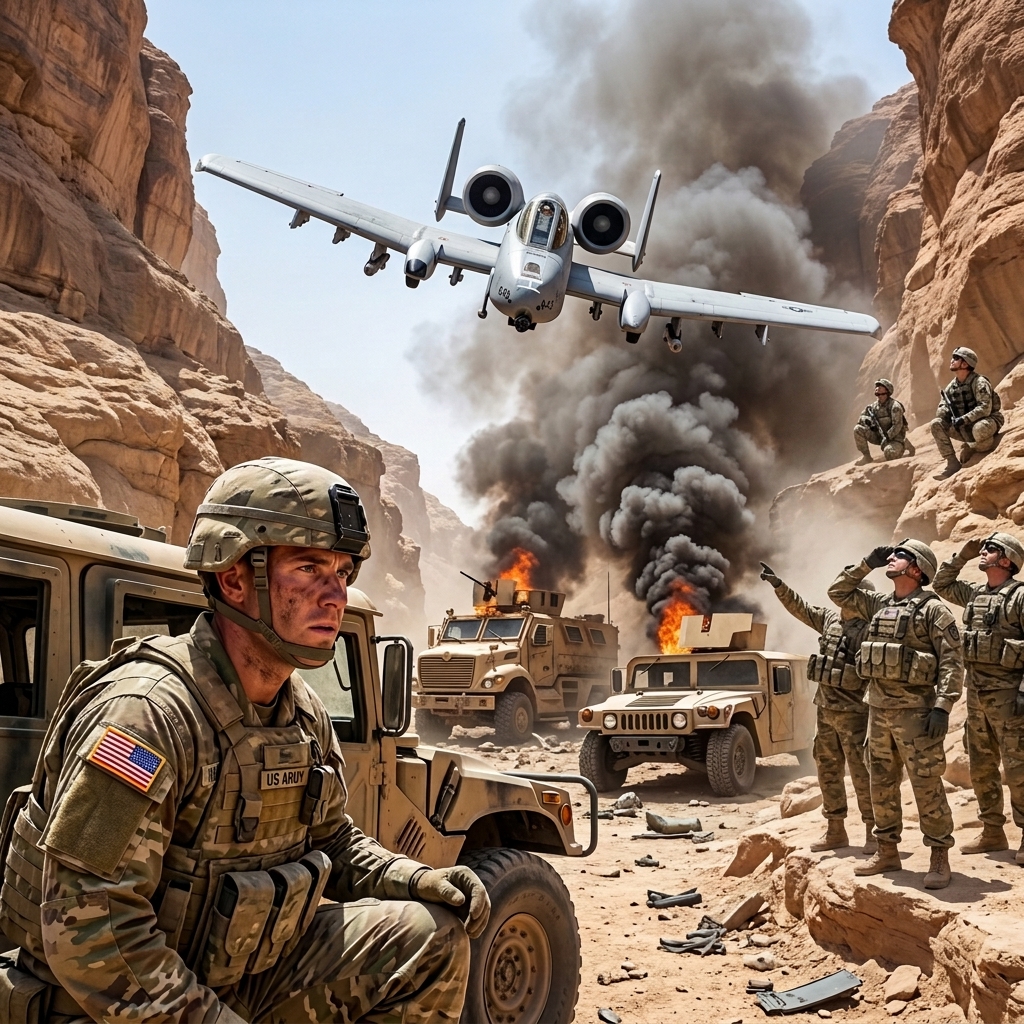 The Convoy Was Minutes From Being Overrun — They Never Expected Their Mayday Call To Be Answered By An A-10 Female Pilot