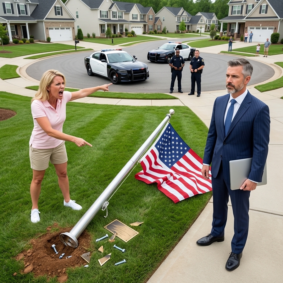HOA Karen Tore Down My Veteran Father’s Flagpole on Memorial Day Weekend — She Didn’t Know I Was a Federal Prosecutor