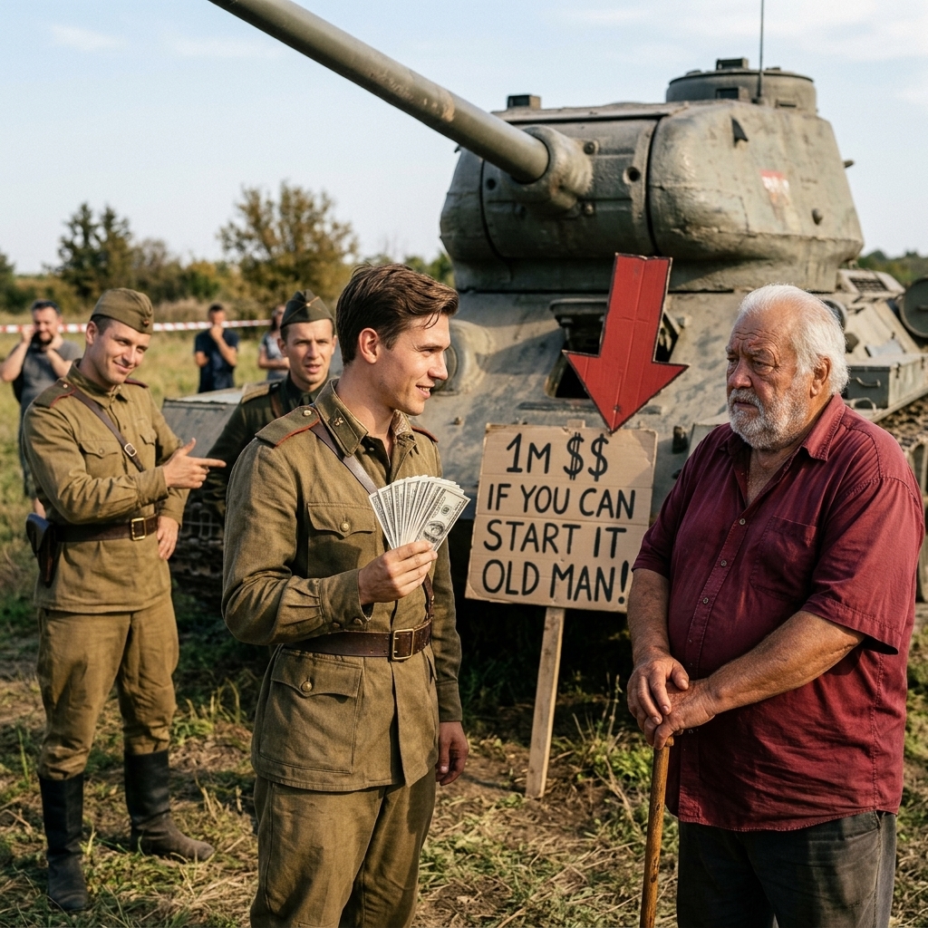 The Arrogant General Bet One Million Dollars This Overweight Seventy Eight Year Old Man Could Not Start A Dead Patton Tank — He Never Expected The Old Man To Reach For A Blindfold