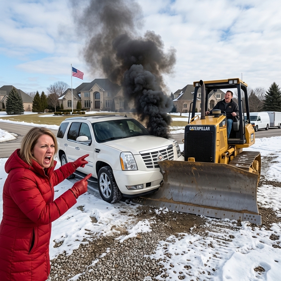 HOA Karen Blocked My Driveway with Her Escalade — I Plowed It Aside and Revoked Her Lake Access Forever