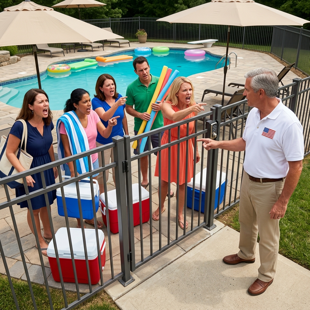 HOA Karen Sold Access to My Backyard Pool — So I Turned It Into a One‑Way Gate, Trapped 47 Trespassers Inside and Exposed Her Massive Fraud