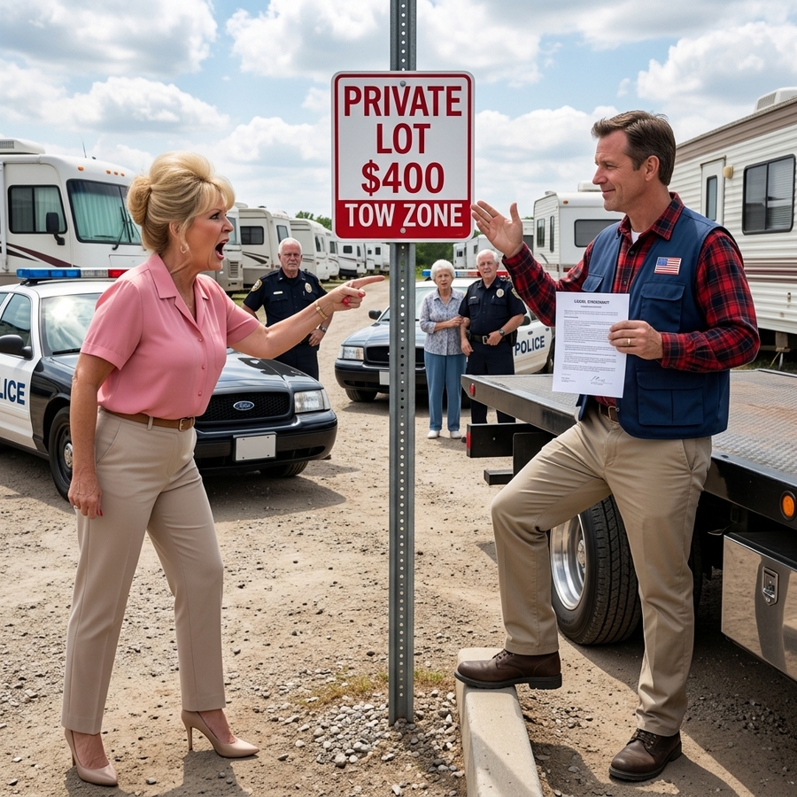 HOA President Illegally Turned My Late Wife’s Land Into Free Parking Lot — 68 Days Later, 6 Tow Trucks Showed Up At Dawn