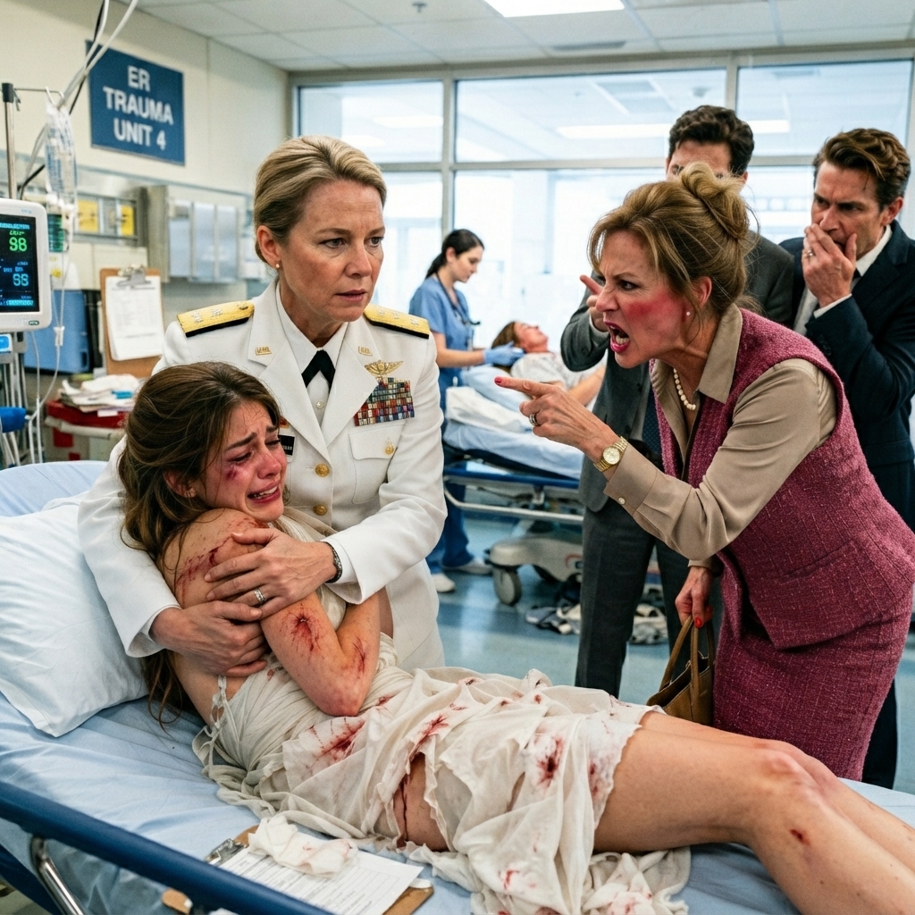 WHOLE STORY: I BARGE into the ER in full dress uniform, medals catching light, to find my daughter beaten