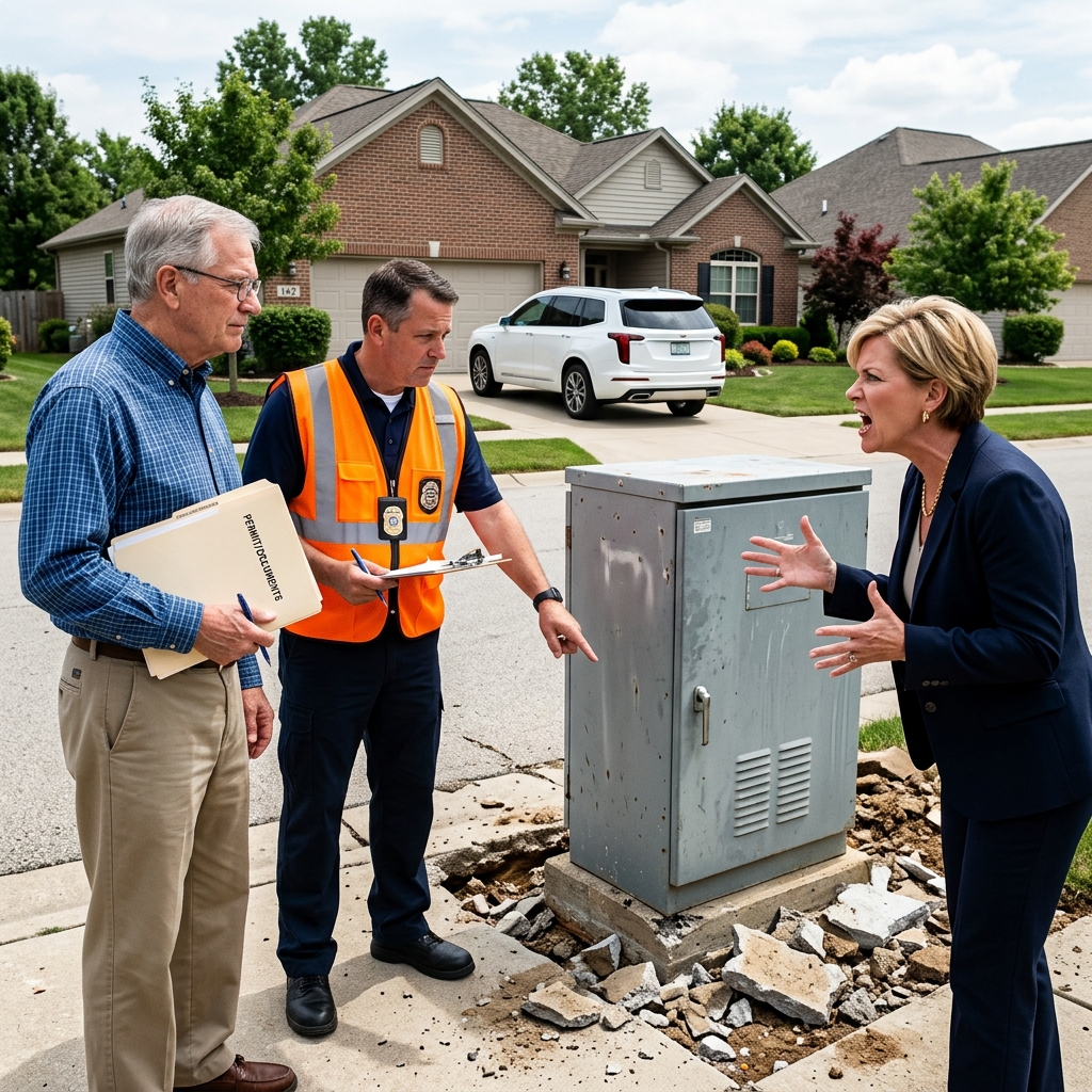 My HOA Ripped Out My Wife’s 2 Planters to Bolt Down a Utility Box — So I Showed Them My Property Survey