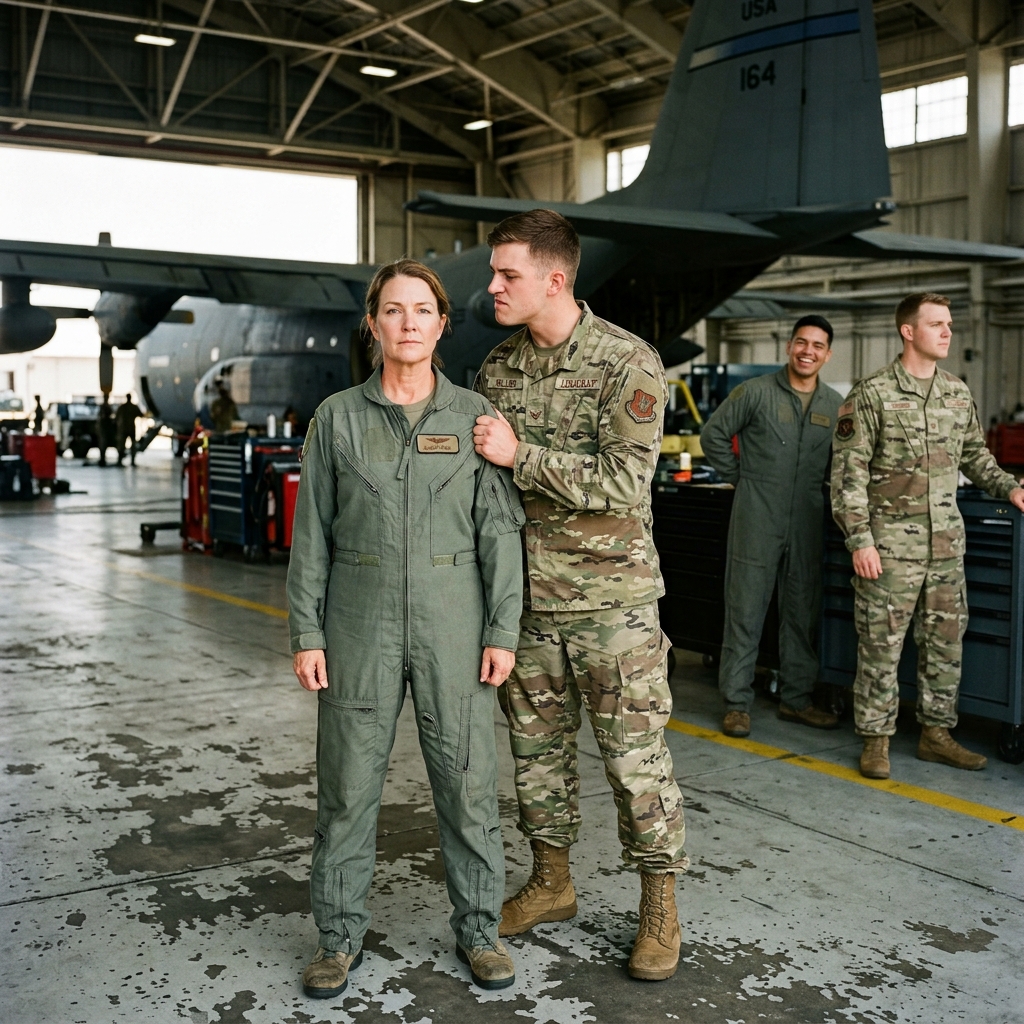 “Don’t Touch Me,” She Warned In The Hangar—Then The Marine Who Grabbed Her Was Pinned To the Ground