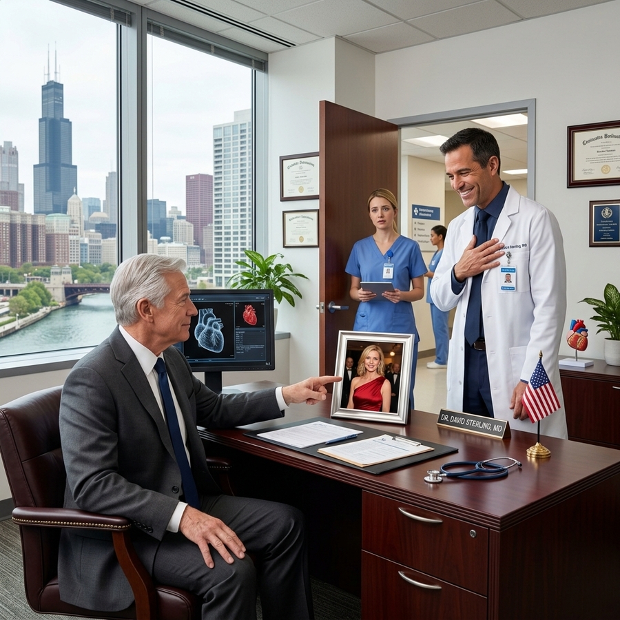 At My Cardiologist’s Office, On His Desk — I Saw A Photo Of My Wife In The Red Dress That I Bought Her In Milan