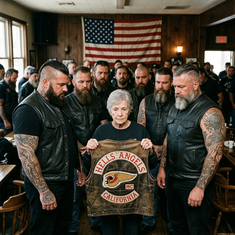 Hells Angels Mocked a 73-Year-Old Woman in a Biker Bar, but When She Unfolded a 1969 Vest, Every Outlaw Went Silent