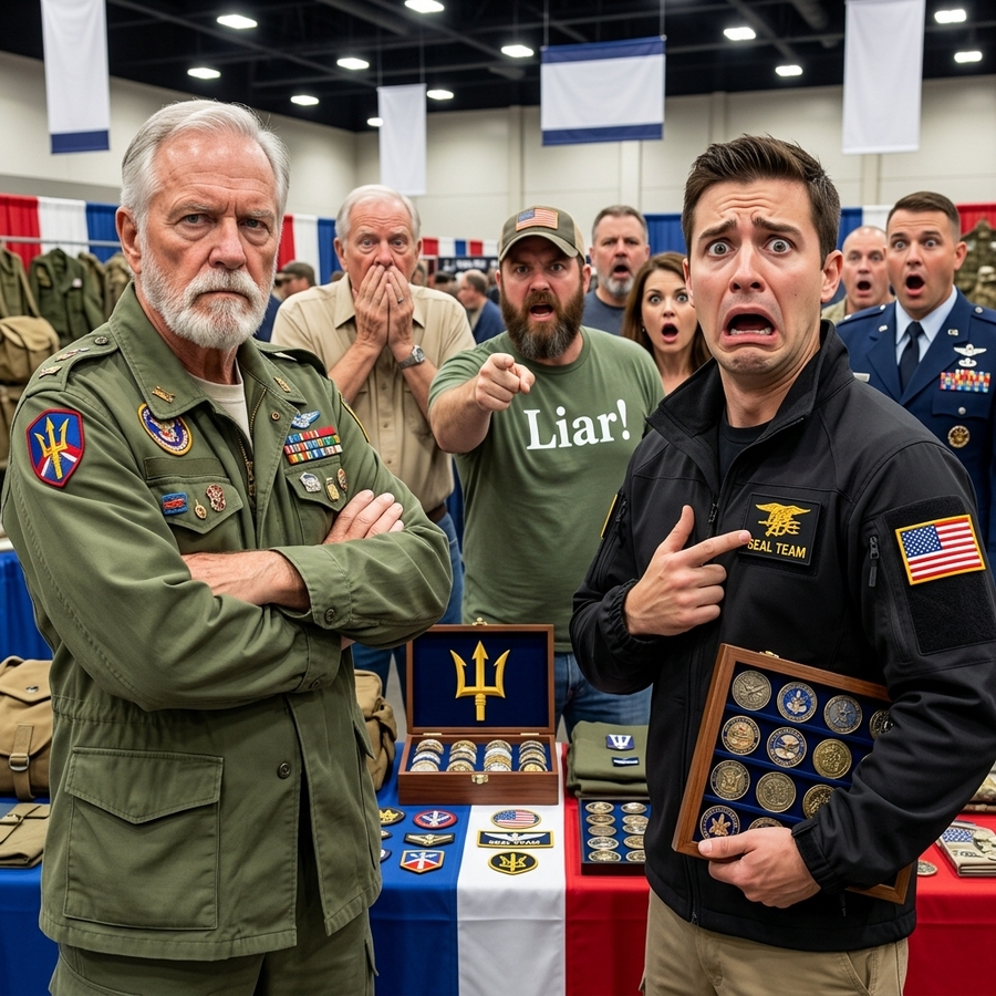 Fake Navy SEAL Bragged About Himself And Mocked Old Man At Gun Show, Not Knowing He’s A Decorated Veteran — Then One Question Silenced Everyone