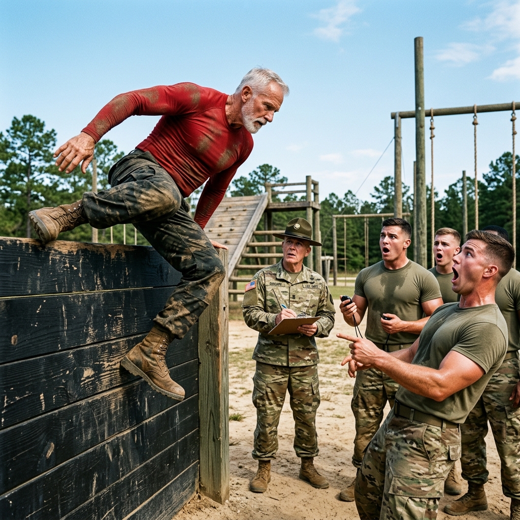 Sergeant Mocks Elderly Man at Obstacle Course — Unaware He’s the Green Beret Legend Who Set the Record 45 Years Ago