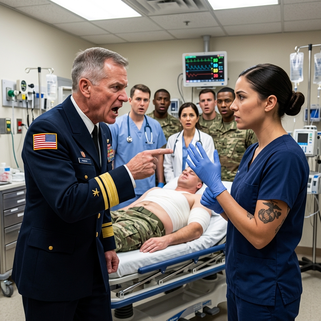 He Mocked the Quiet Nurse and Demanded Her Rank — Then She Showed Him the Tattoo That Ended His Career