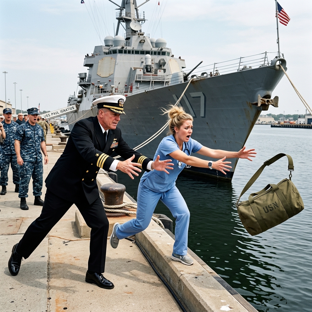 Everyone Watched a Navy Sailor Belittle a Quiet Nurse — Then the Admiral’s Inspection Turned the Tables