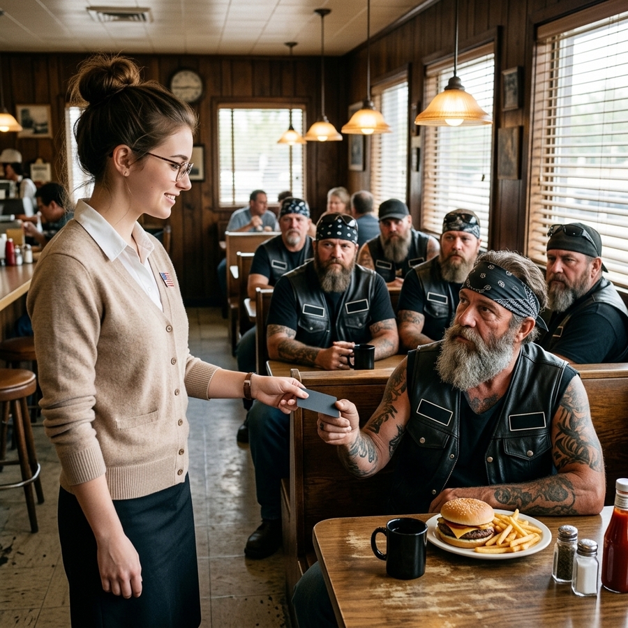 Teacher Paid for a Biker’s Meal — 180 Hells Angels Showed Up at Her School the Next Morning to Repay a Debt