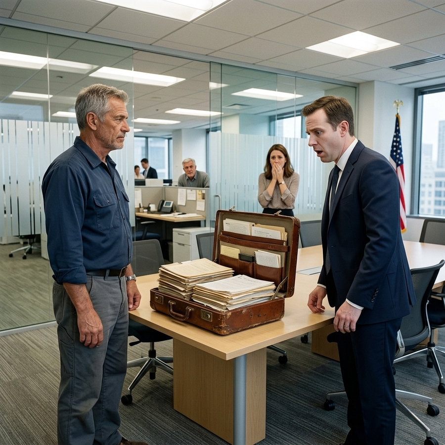 My Boss Laughed When I Resigned At 58, But The Secret Inside My Leather Suitcase Made Him Turn White