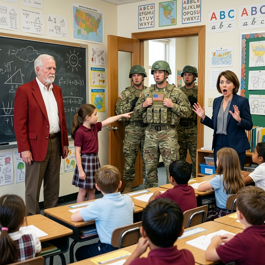 The Whole Class Humiliated A Girl For Saying Her Grandfather Was A Navy SEAL Legend — But When He Arrived Along With The Unit, Everyone Froze
