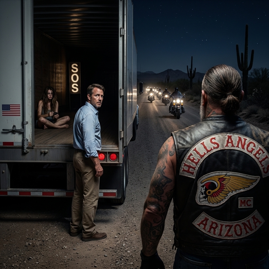 Hells Angels Leader Spotted Reflective Tape SOS On Moving Truck — What 100 Bikers Found Inside The Trailer Haunted Them Forever