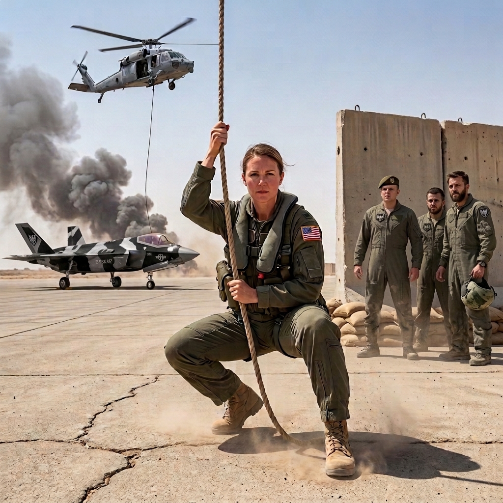 They Called Her “Just A Girl!” — Until She Fast-Roped Into The Kill Zone And Stole An F-35 From Right Under Their Noses