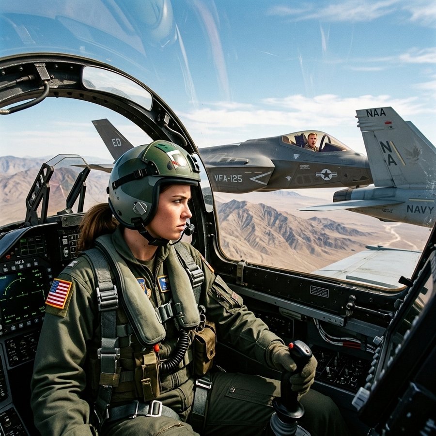 Top Gun’s Best F-35 Pilot Thought He Was Invincible — Until a Farm Girl’s Crop Duster Instincts Humiliated Him Right In The Sky