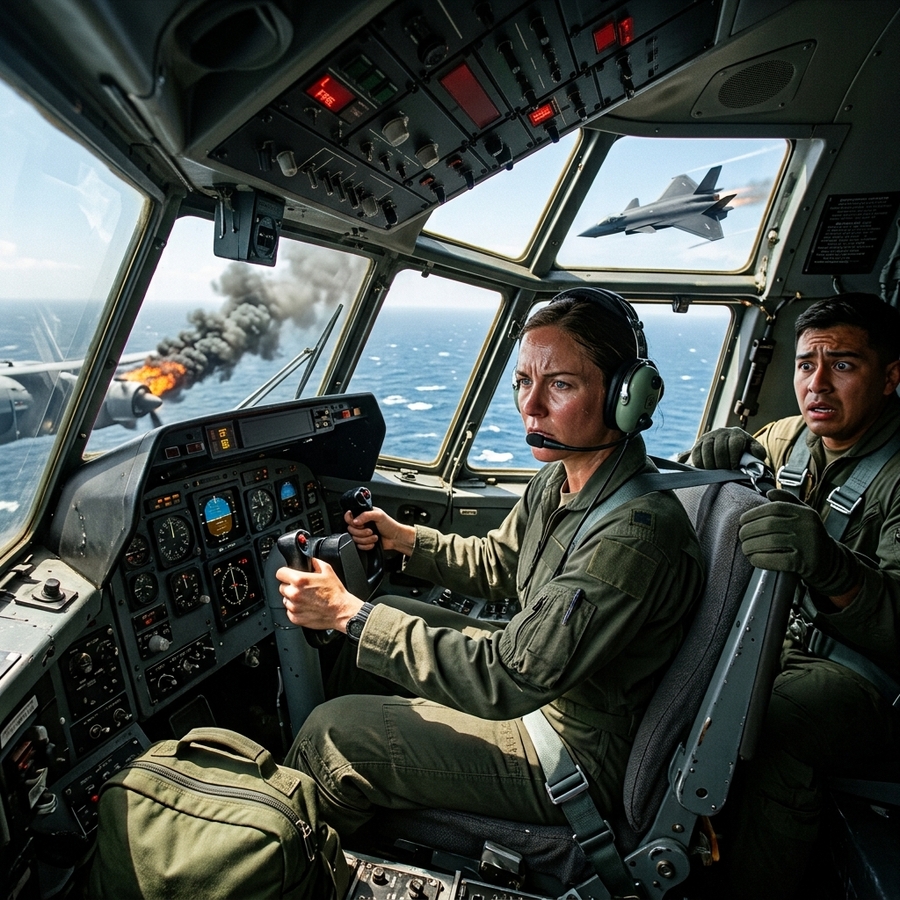 They Thought She Was Just a Cargo Pilot — Until She Revealed Her F-22 Wings and Outmaneuvered 10 Enemy Fighters