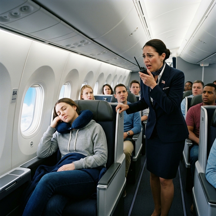 She Was Hiding In 8A, Grounded And Hungover — Until The Captain’s Voice Crackled, Begging For A Combat Pilot To Save The Entire Plane