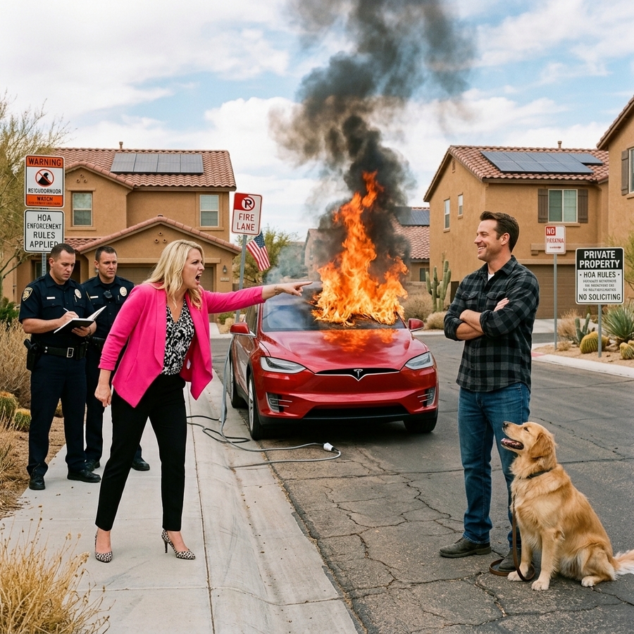 HOA President Stole My Solar Power to Charge Her Tesla — So I Upgraded the System and Watched It Catch Fire