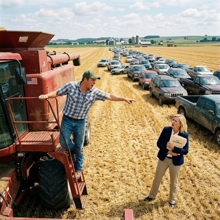 An Entitled HOA President Turned My Hay Field Into Overflow Parking — Harvest Day Delivered the Ultimate Lesson in Property Rights