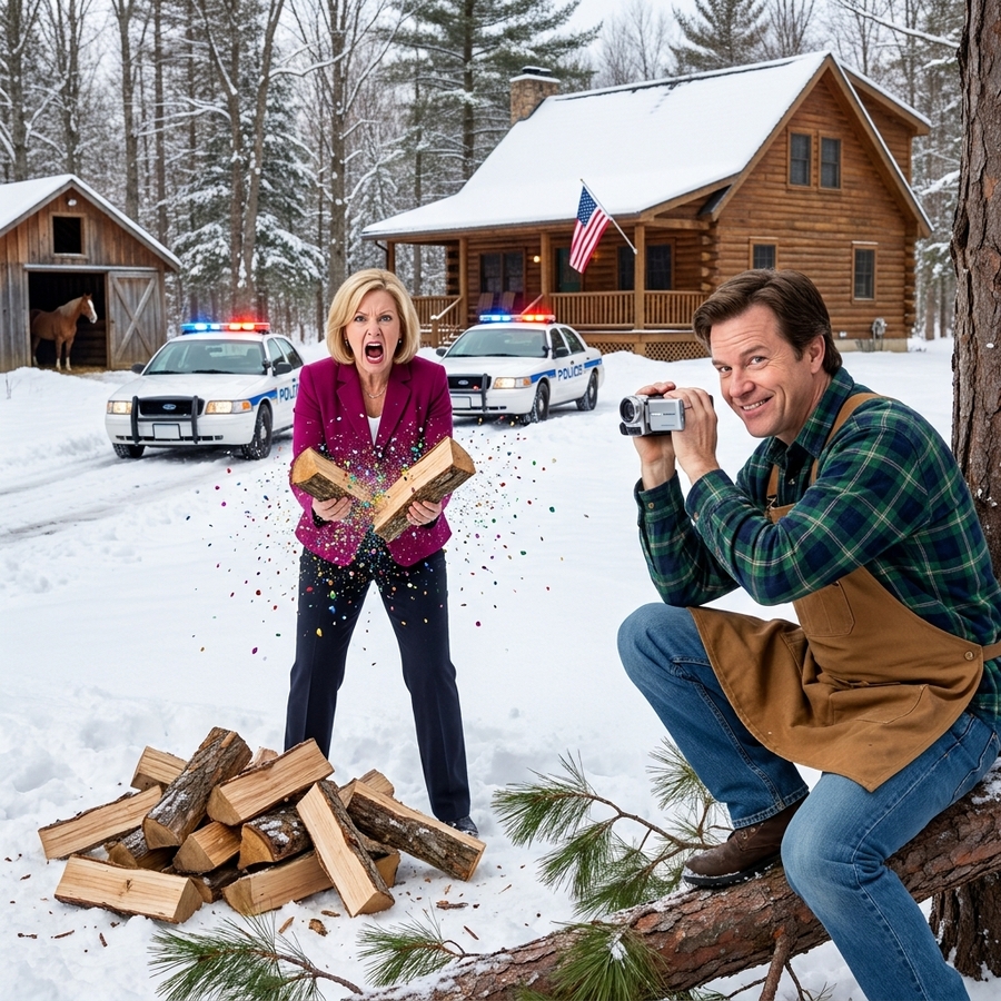 My HOA Karen Stole My Firewood For Instagram Content, So I Rigged Logs With Glitter Bombs And UV Dye — Her Reputation Did Actually “Blow Up”