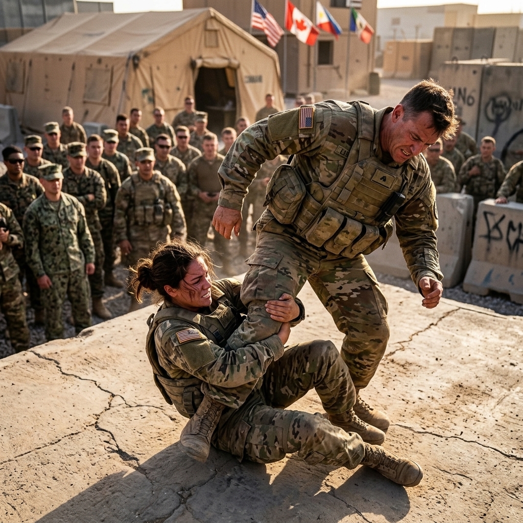 WHOLE STORY: 500 SOLDIERS WATCHED as a man twice my size tried to shatter my knee and my spirit