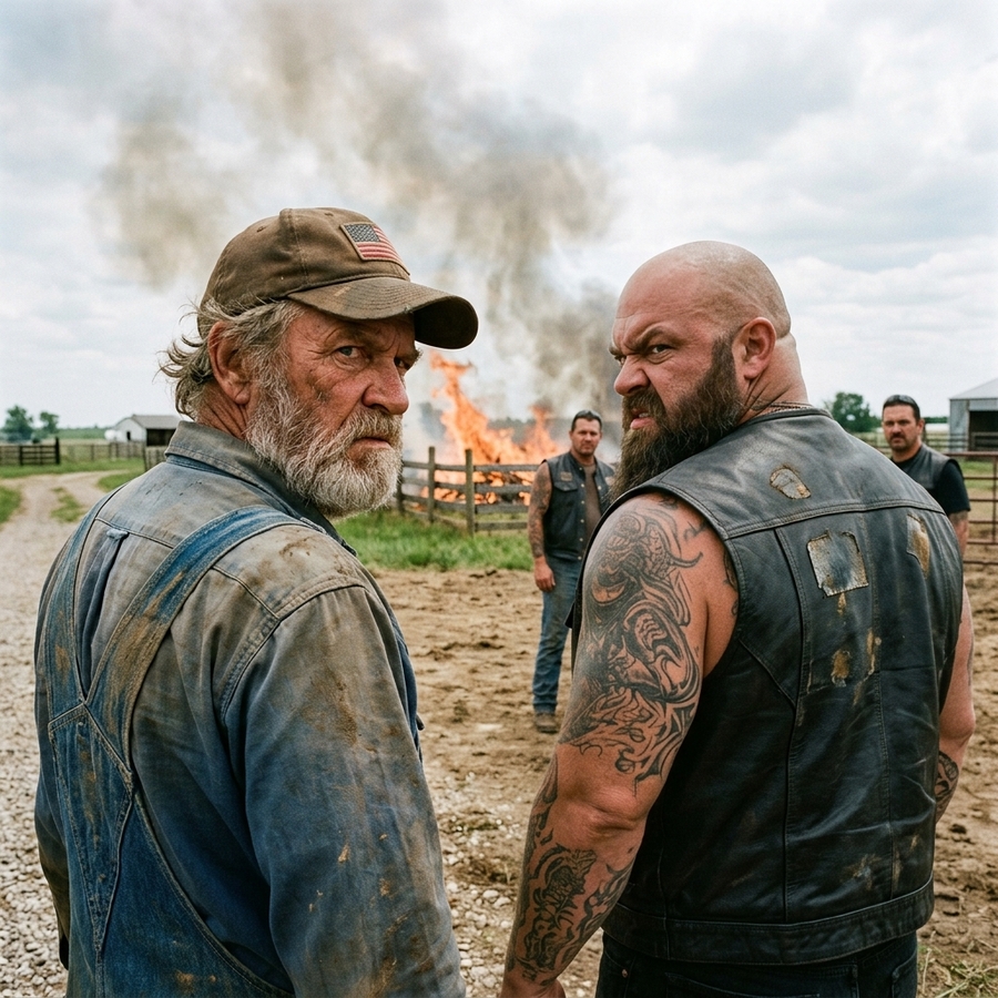 They Burned a Quiet Farmer’s Land, Thinking He Was Helpless — Then 170 Bikers Arrived, and the Corrupt Developer’s Empire Collapsed