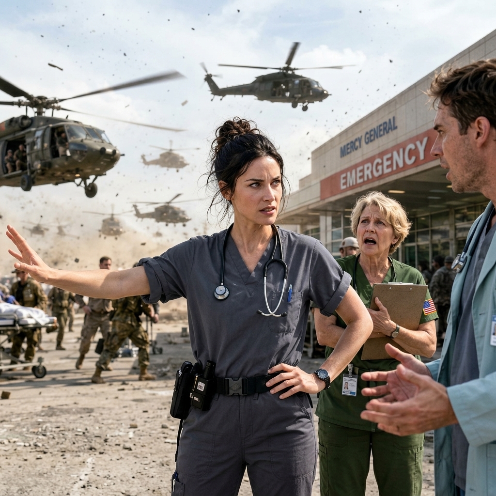 Quiet New Nurse Hides a Classified Past as a Top Combat Surgeon Until Eight Helicopters Land at Her ER