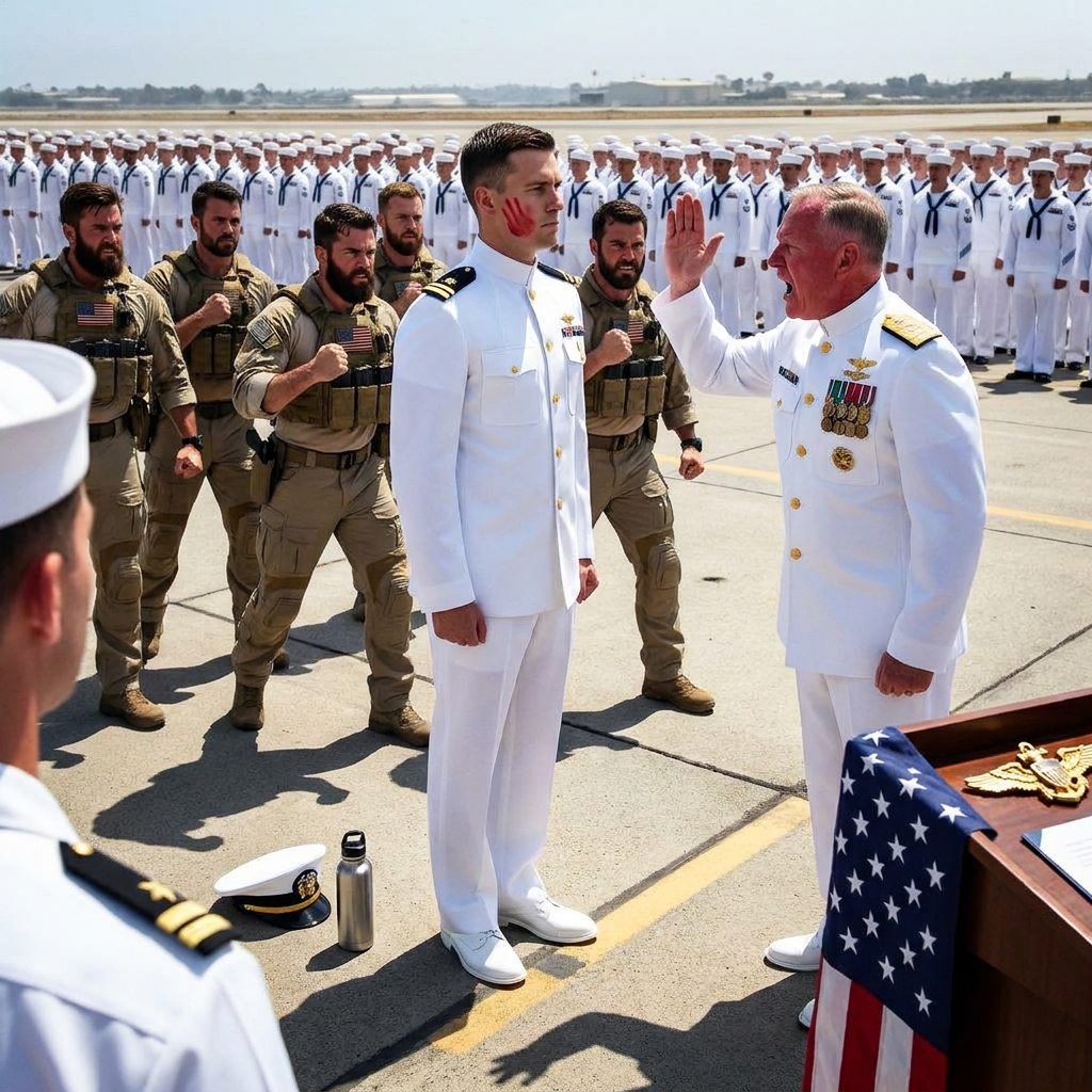 WHOLE STORY: “Look at me, Lieutenant!” Admiral Stone roared, then slapped me so hard the sound echoed
