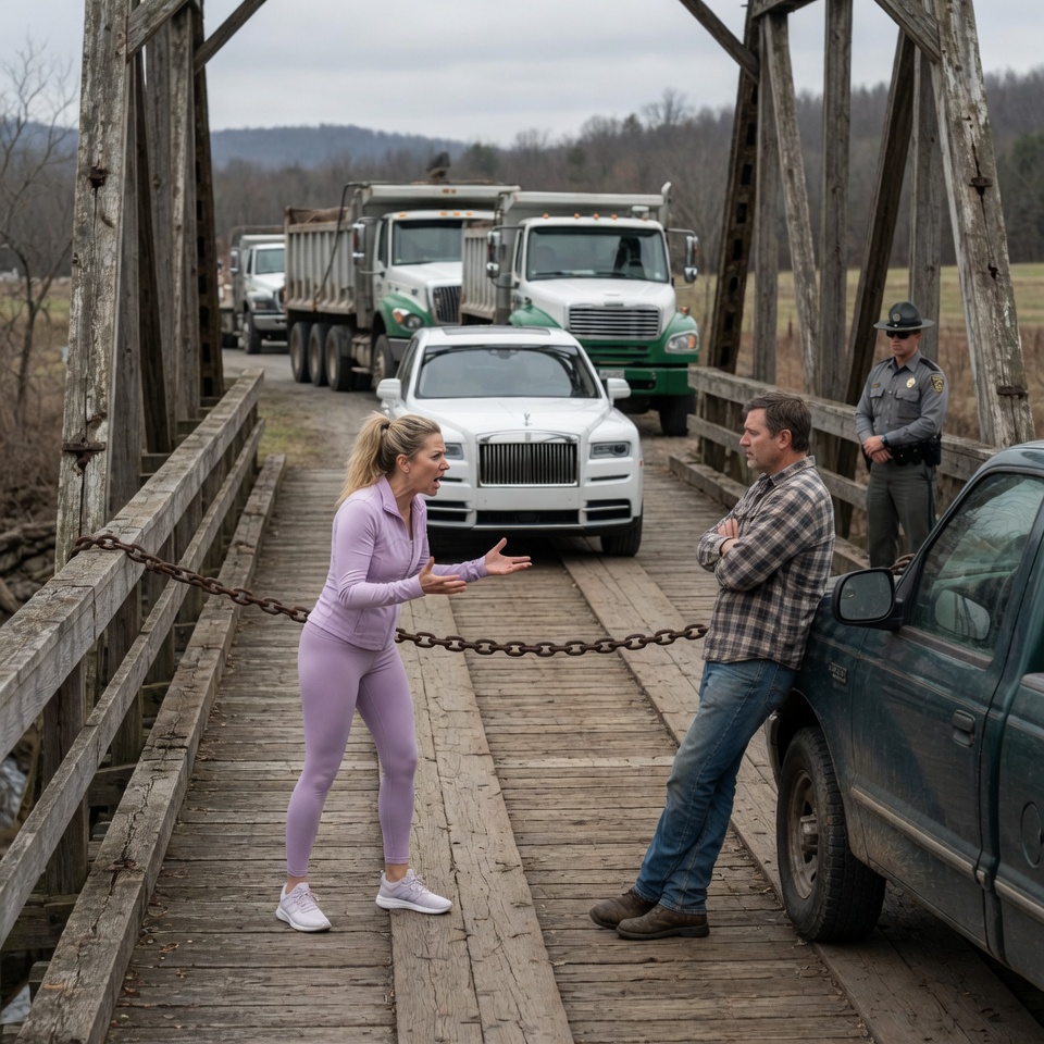 HOA Karen Cut the Lock on My 60-Year-Old Private Bridge — So I Let Her 22 Landscaping Trucks Cross Before Replacing It